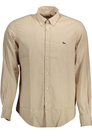 Beige Cotton Men Shirt Harmont & Blaine