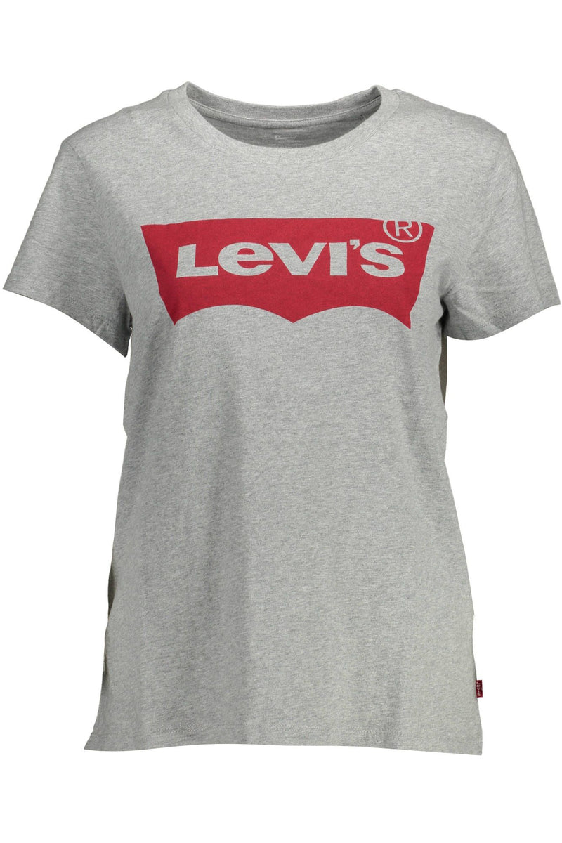 Gray Cotton Women T-Shirt Levi's