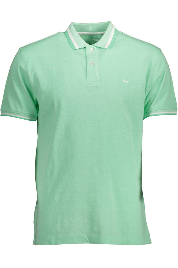 Green Cotton Men Polo Shirt Harmont & Blaine