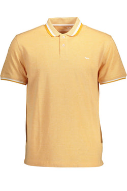 Orange Cotton Men Polo Shirt Harmont & Blaine