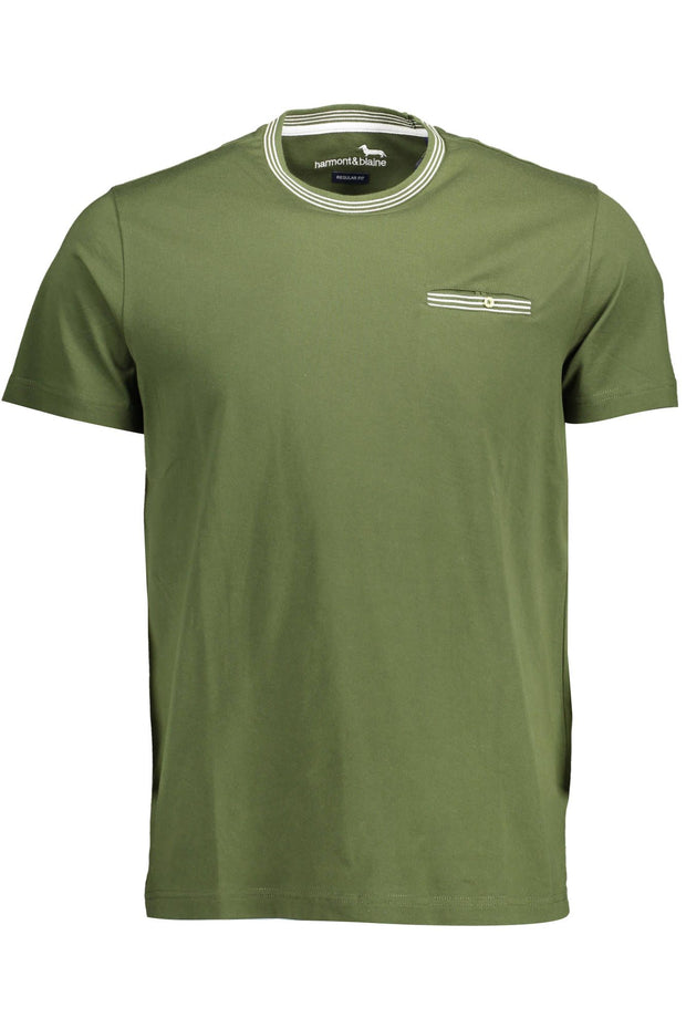 Green Cotton Men T-Shirt Harmont & Blaine