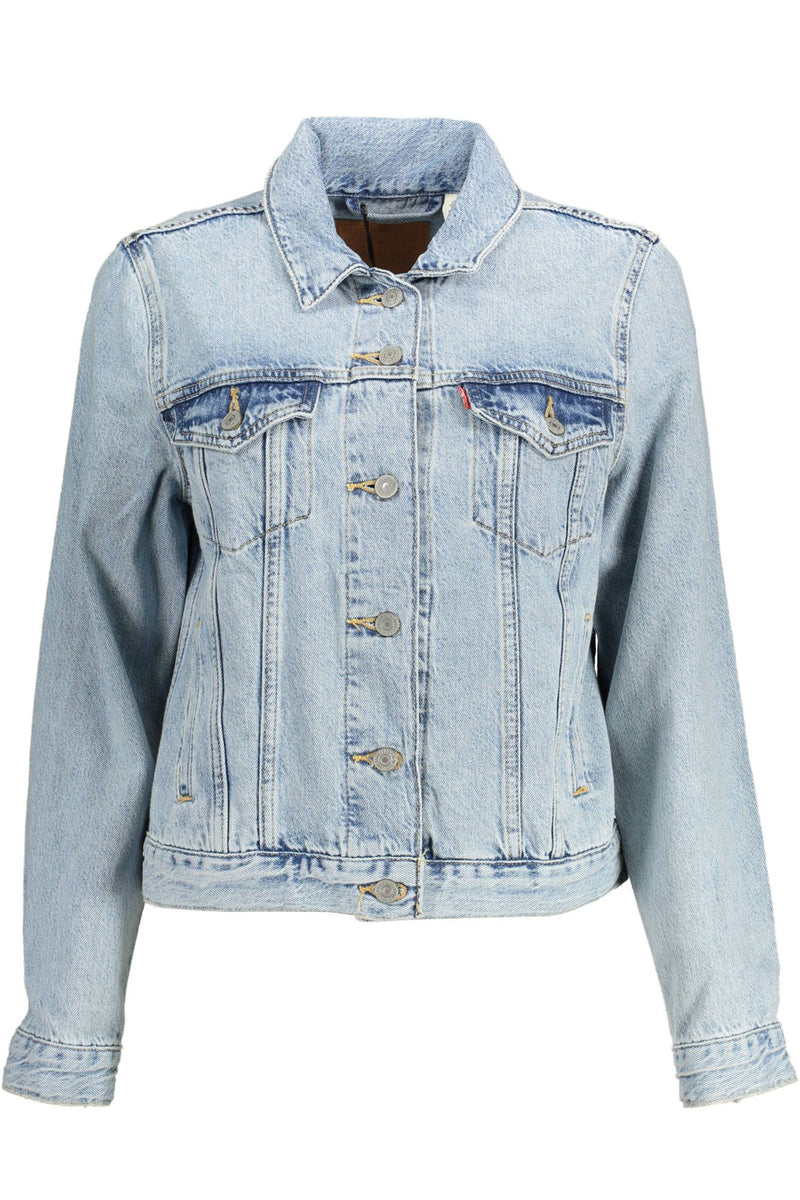 Light Blue Cotton Women Jacket Levi's