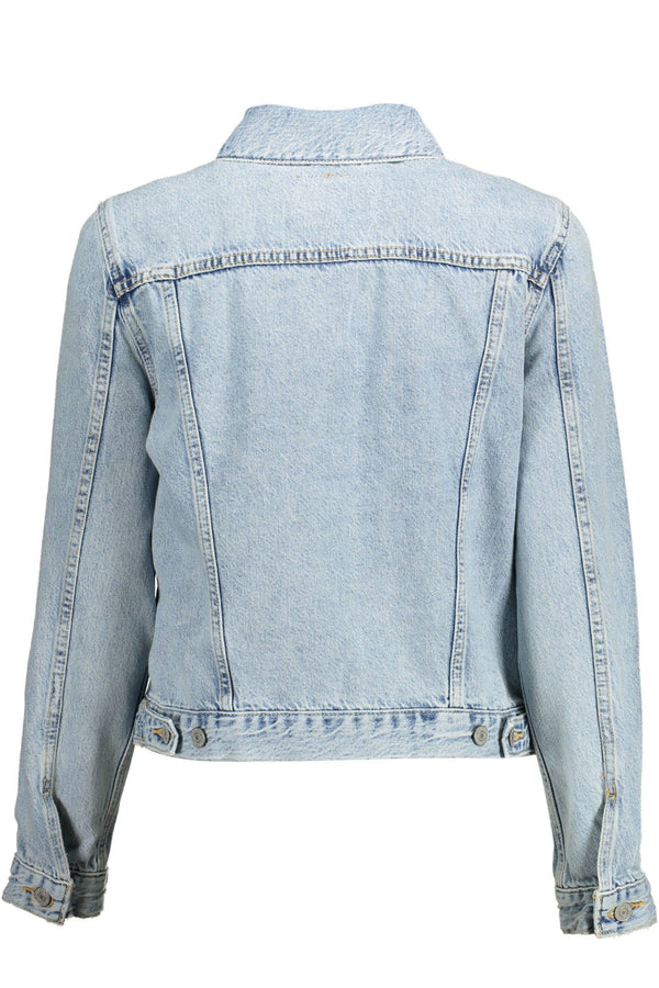 Light Blue Cotton Women Jacket Levi's