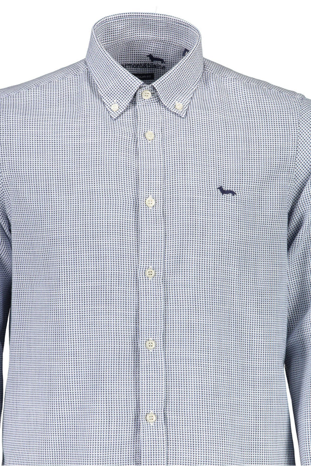 Elegant Light Blue Cotton Shirt for Men Harmont & Blaine