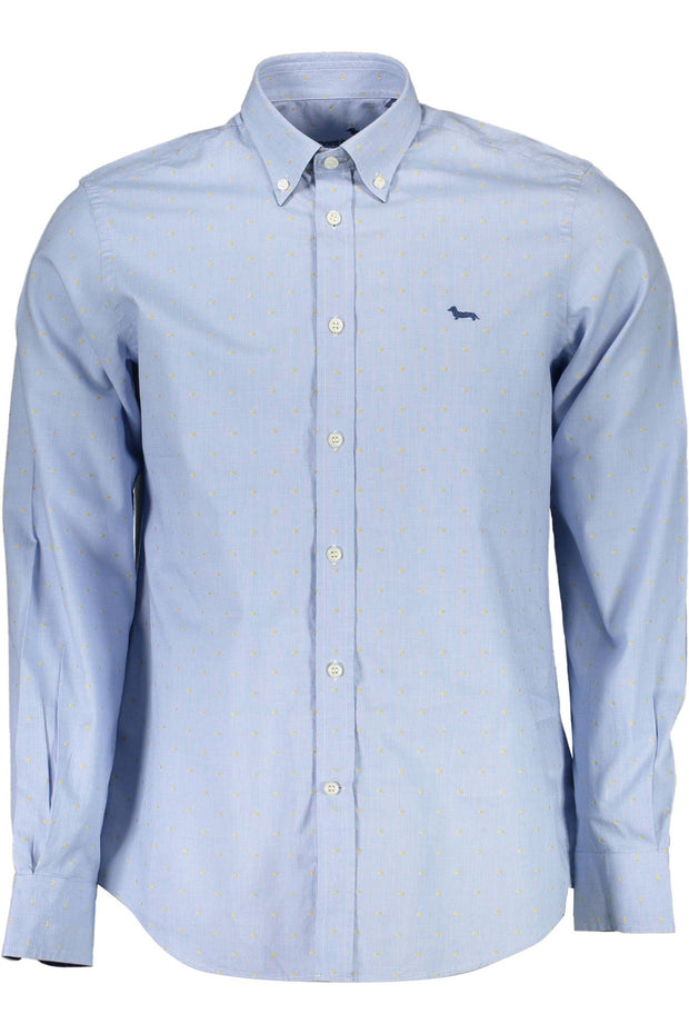 Light Blue Cotton Men Shirt Harmont & Blaine