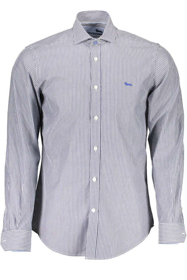 Blue Cotton Men Shirt Harmont & Blaine