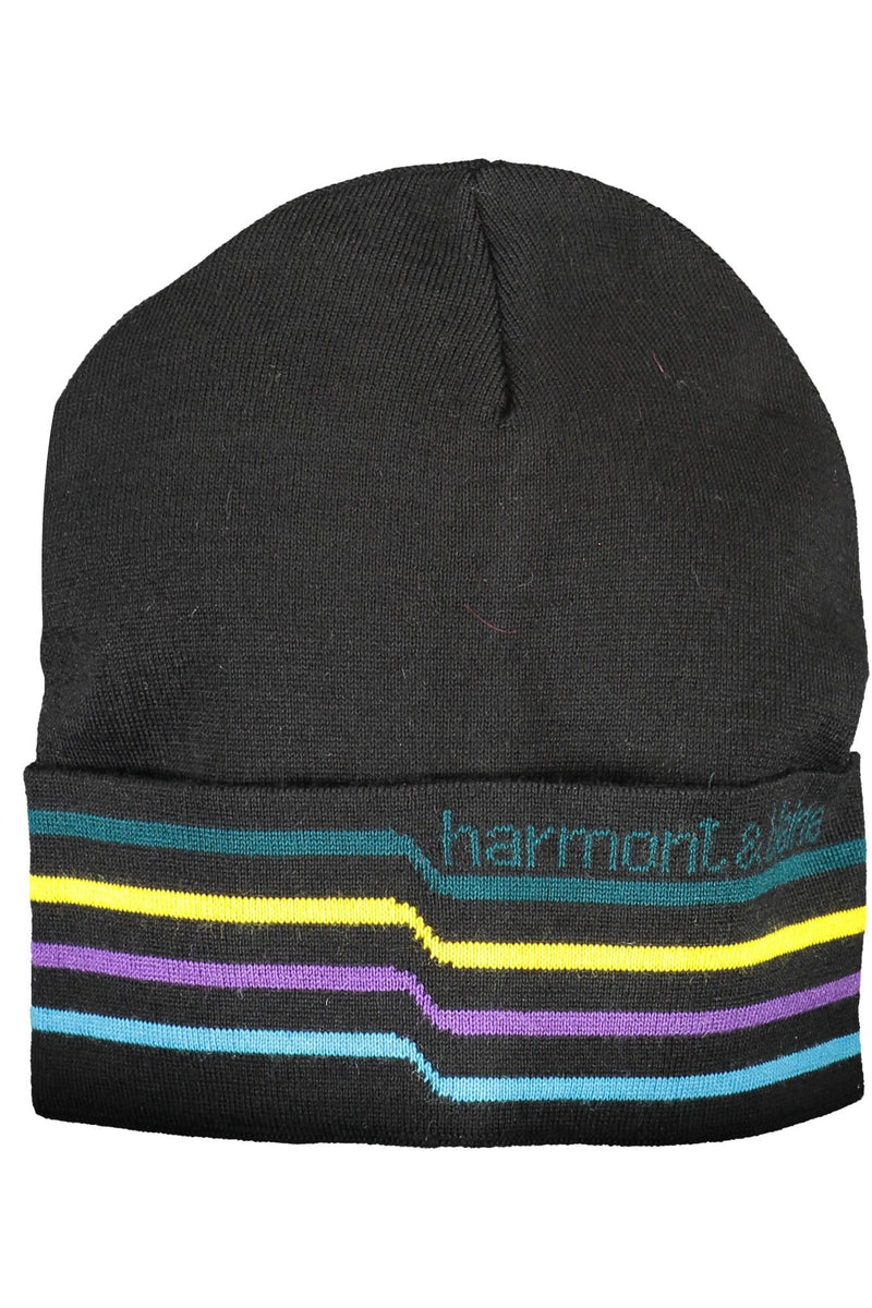 Black Wool Men Cap Harmont & Blaine