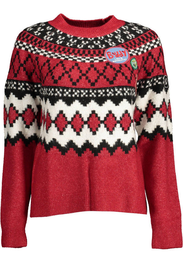 Red Polyester Women Sweater Desigual