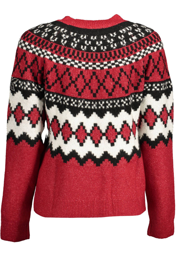 Red Polyester Women Sweater Desigual