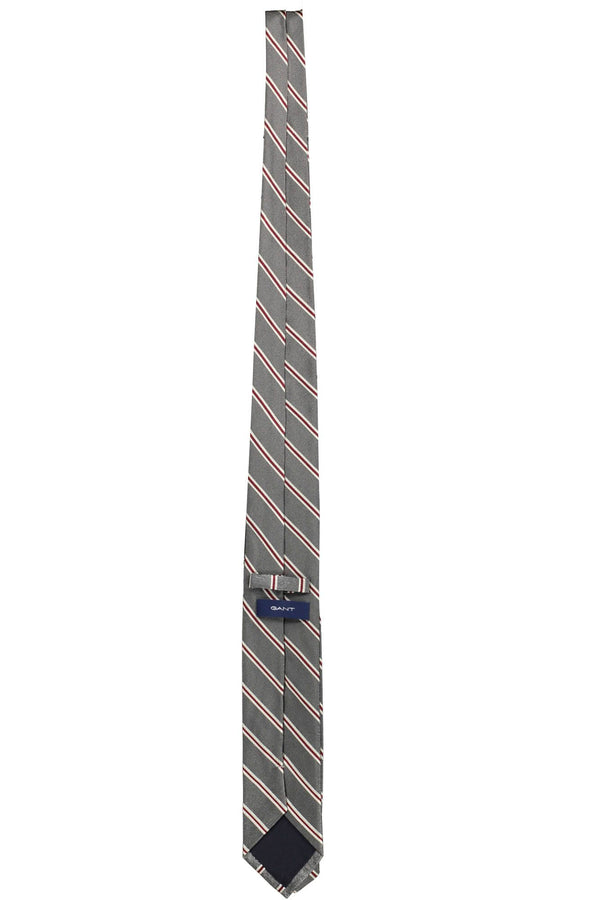 Gray Silk Men Tie Gant