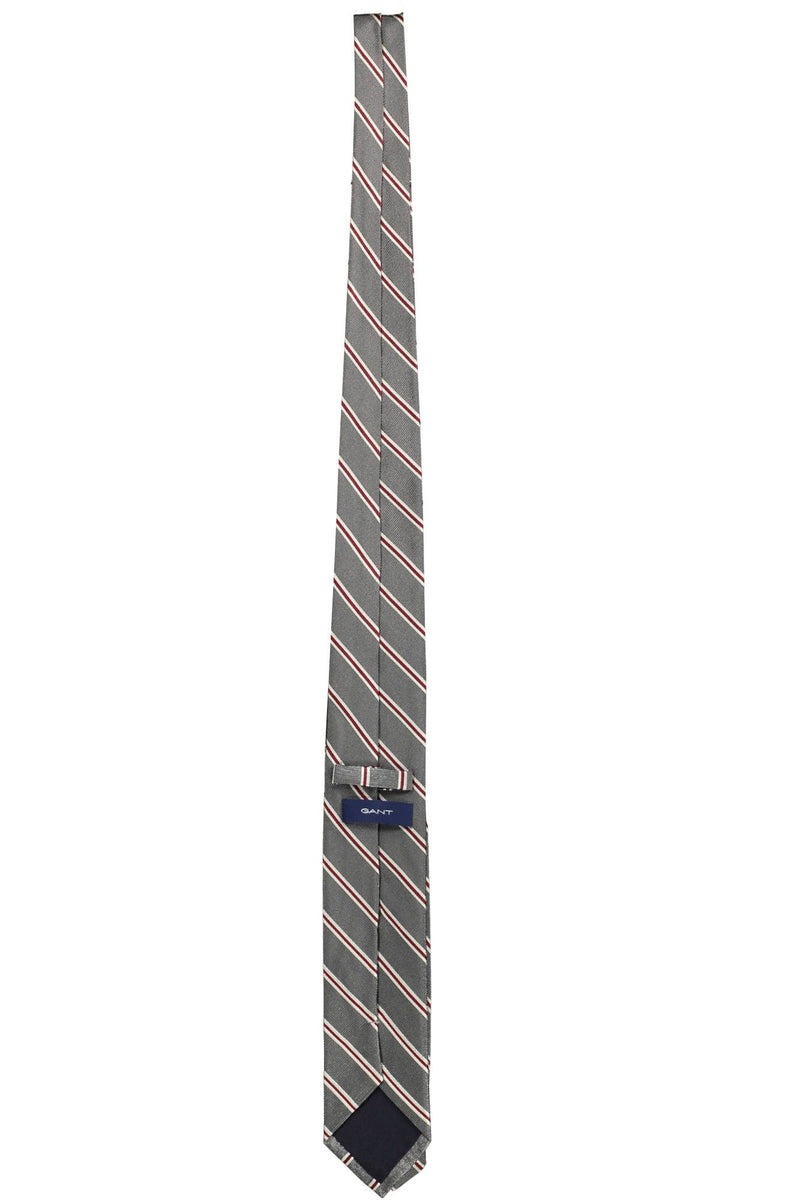 Gray Silk Men Tie Gant