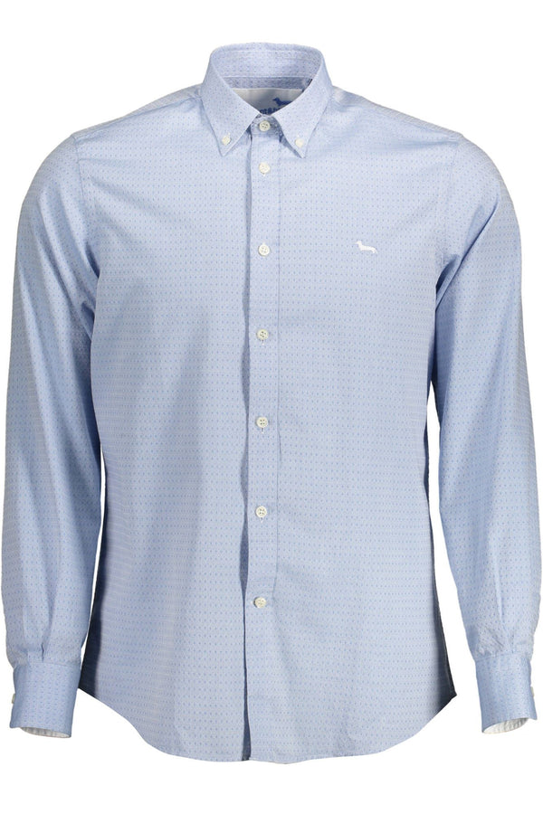 Light Blue Cotton Men Shirt Harmont & Blaine