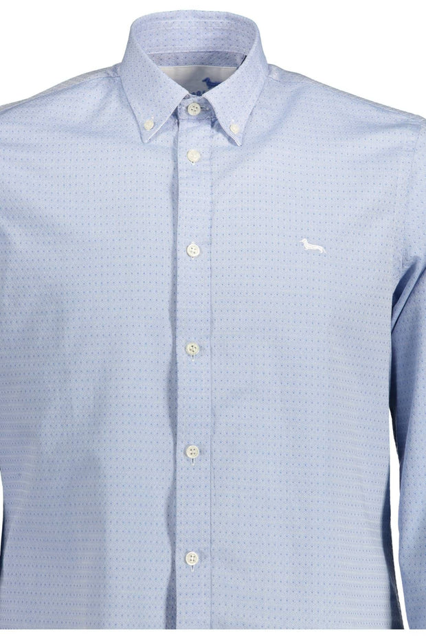 Light Blue Cotton Regular Fit Shirt Harmont & Blaine