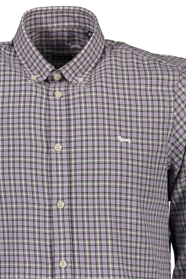 Purple Cotton Men Shirt Harmont & Blaine