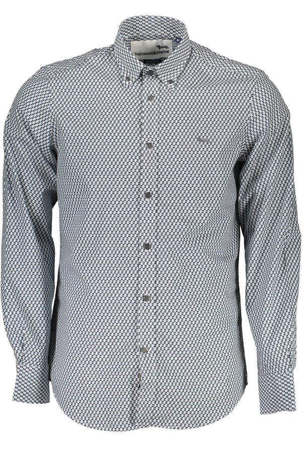 Blue Cotton Men Shirt Harmont & Blaine