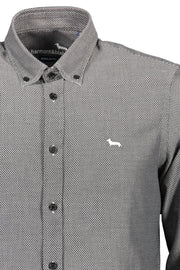 Black Cotton Men Shirt Harmont & Blaine