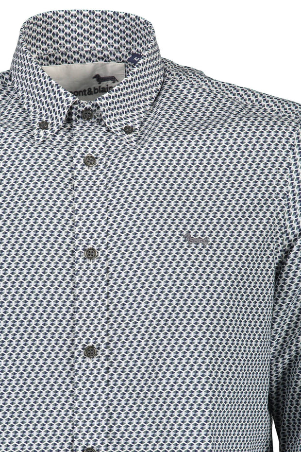 Blue Cotton Men Shirt Harmont & Blaine