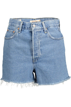 Light Blue Cotton Women Shorts Levi's