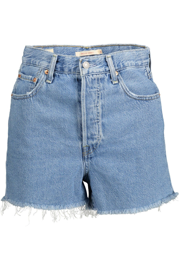 Light Blue Cotton Women Shorts Levi's