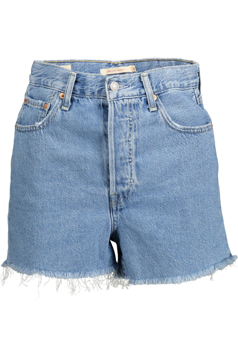 Light Blue Cotton Women Shorts Levi's