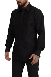 Sleek Black Tuxedo Dress Shirt - Slim Fit Dolce & Gabbana