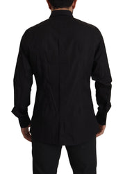 Sleek Black Tuxedo Dress Shirt - Slim Fit Dolce & Gabbana