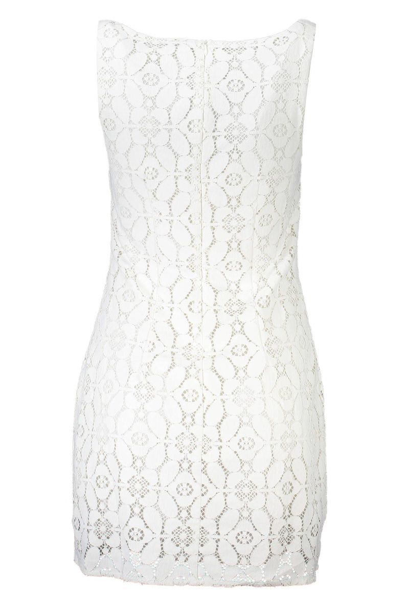 White Polyester Women Dress Desigual