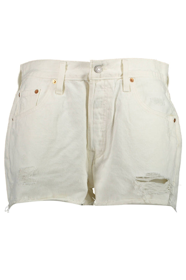 White Cotton Women Jeans Levi's