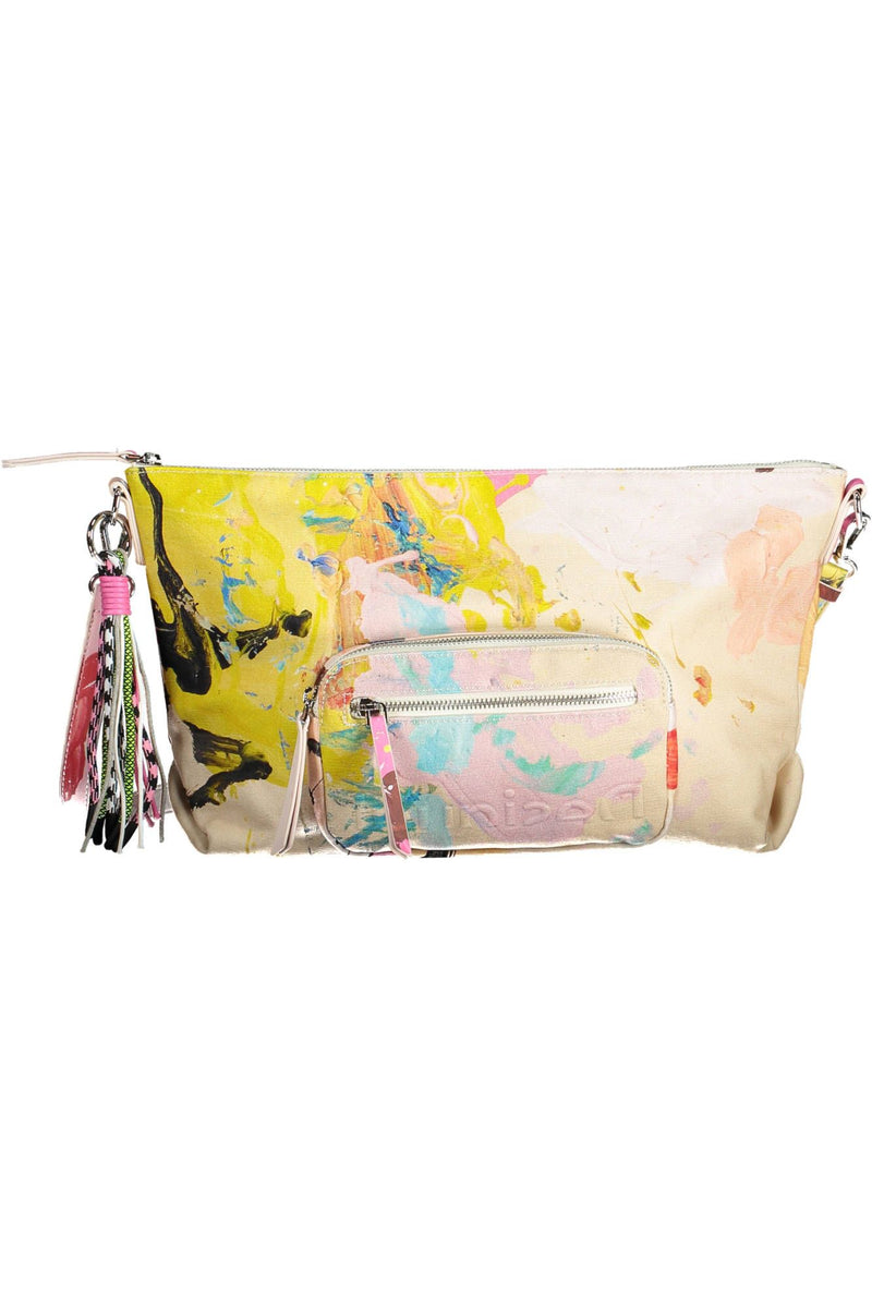 White Polyester Women Handbag Desigual