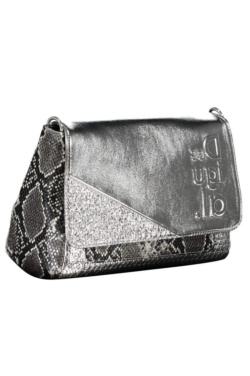 Silver Polyethylene Women Handbag Desigual