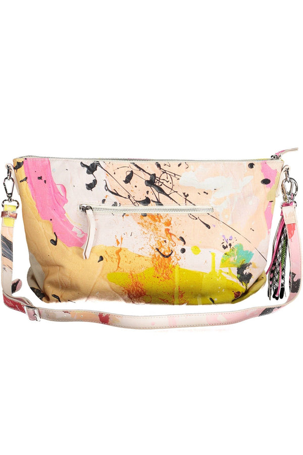 White Polyester Women Handbag Desigual