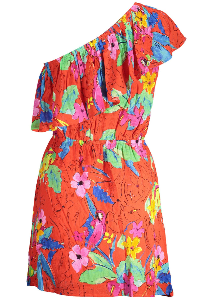 "Red Viscose Women Dress" Desigual