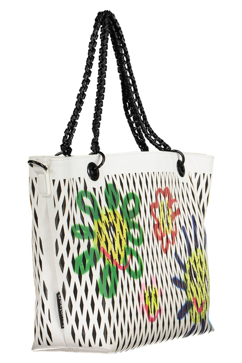 White Polyethylene Women Handbag Desigual