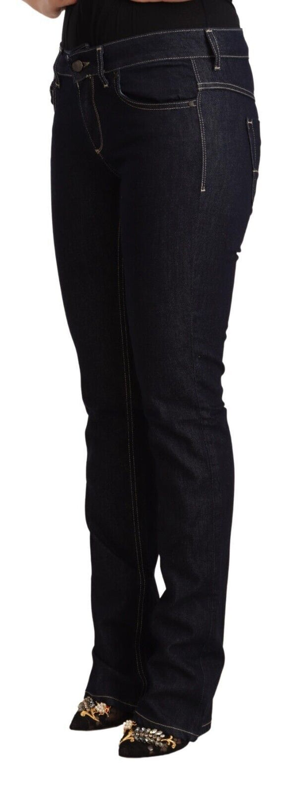 Chic Low Waist Skinny Jeans in Timeless Black GF Ferre