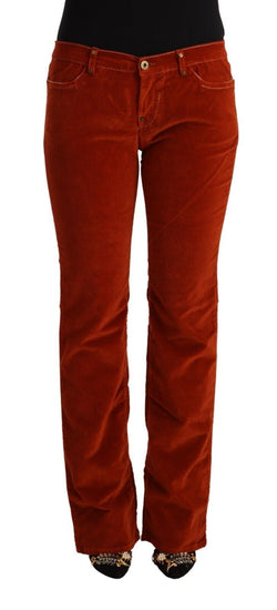 Chic Red Low Waist Straight Cut Jeans GF Ferre