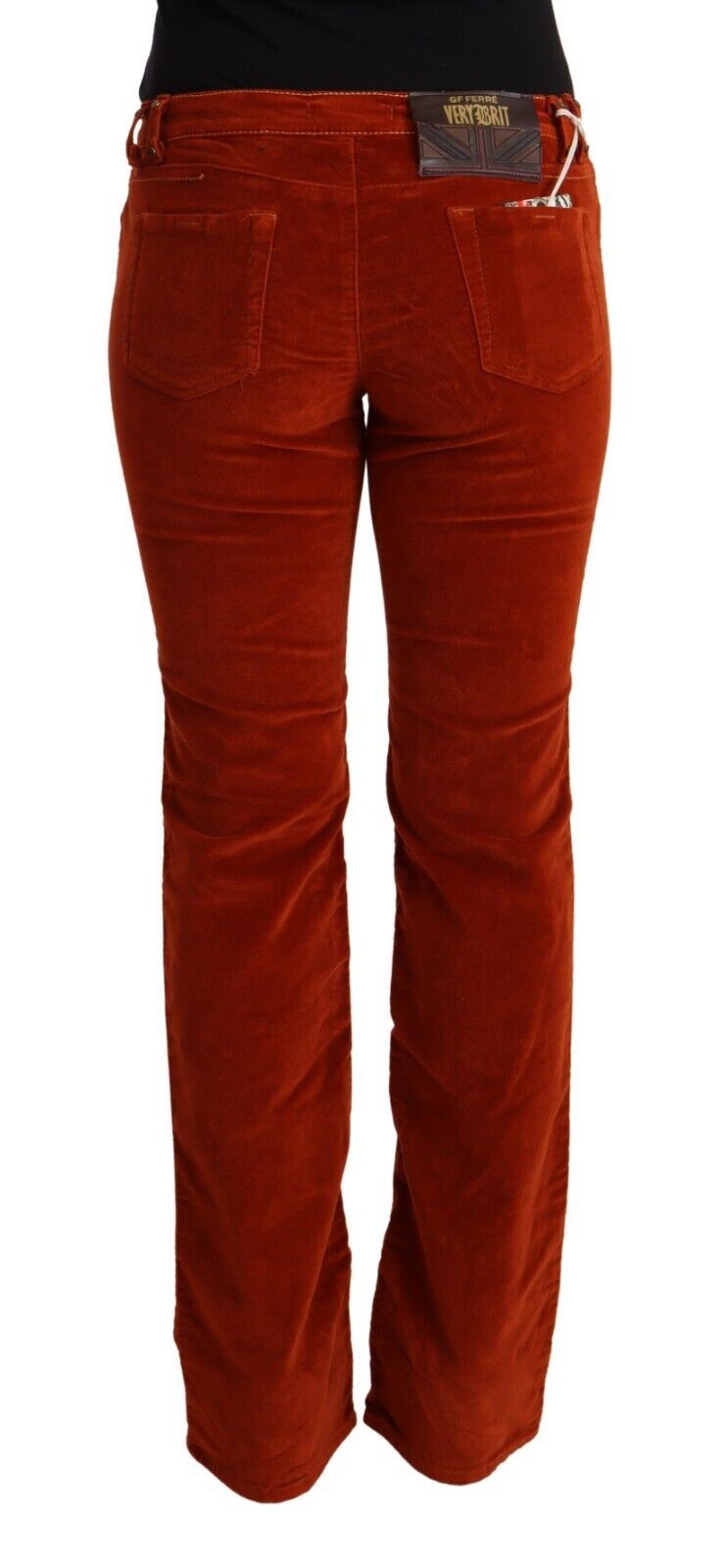 Chic Red Low Waist Straight Cut Jeans GF Ferre