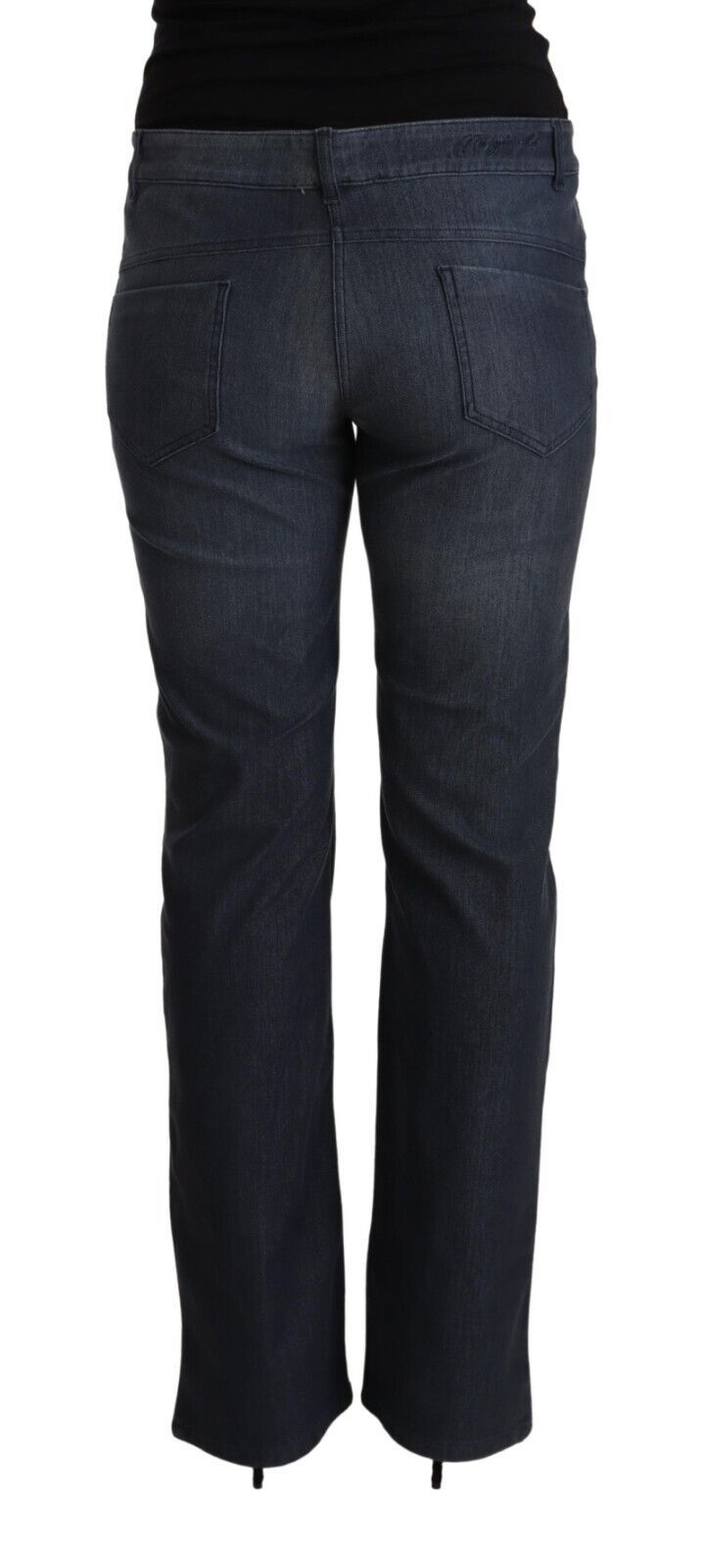 Chic Dark Blue Straight Cut Jeans MARGHI LO'