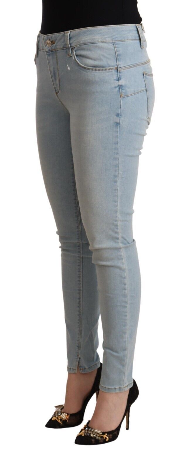 Light Blue Mid Waist Skinny Denim Liu Jo