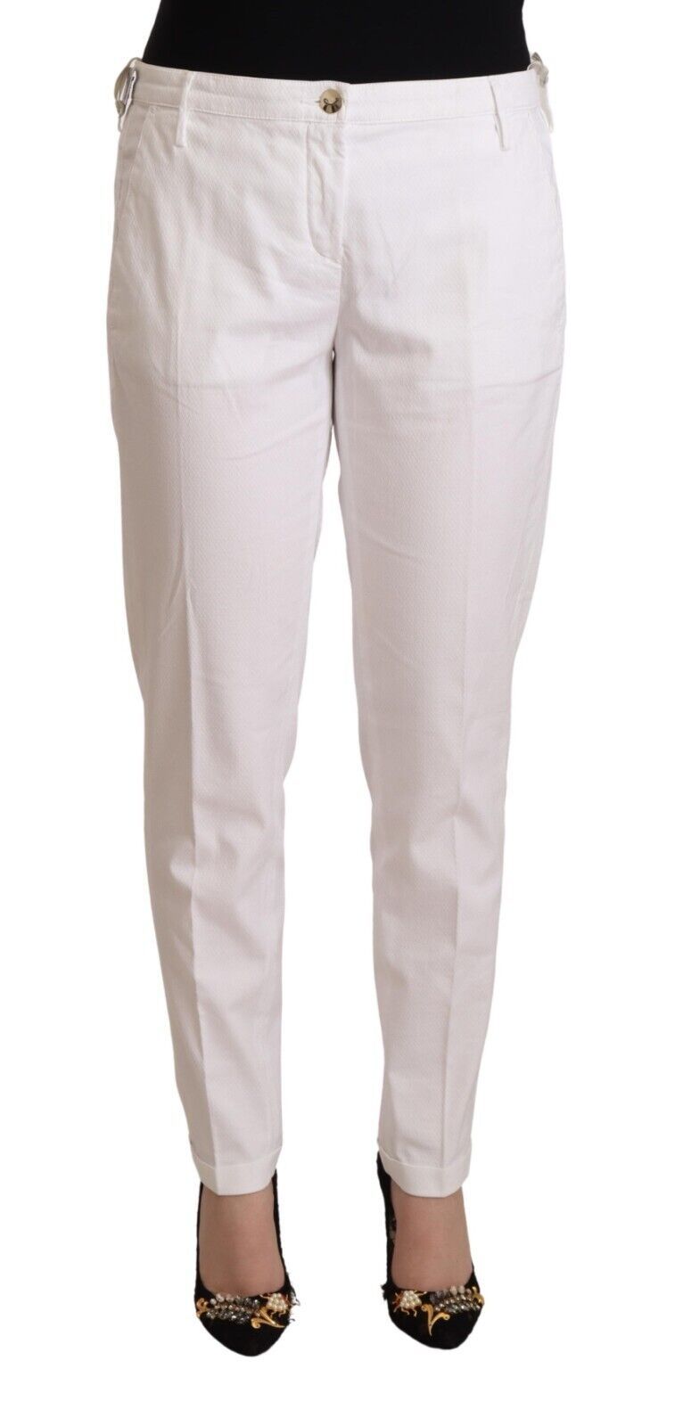 Elegant Mid Waist Tapered Trousers Jacob Cohen