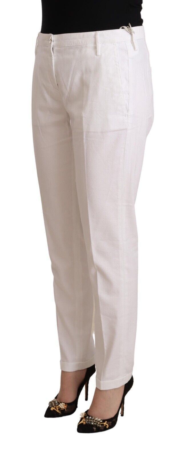 Elegant Mid Waist Tapered Trousers Jacob Cohen