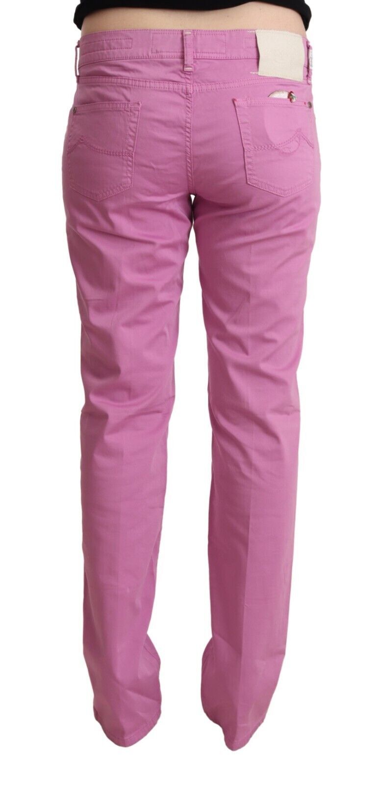 Elegant Tapered Pink Denim Jeans Jacob Cohen