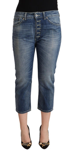 Elegant Mid-Waist Cotton Denim Jeans Dondup