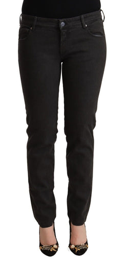 Chic Black Low Waist Skinny Denim Ermanno Scervino