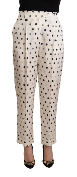 Chic High Waist Polka Dotted Tapered Pants Ermanno Scervino