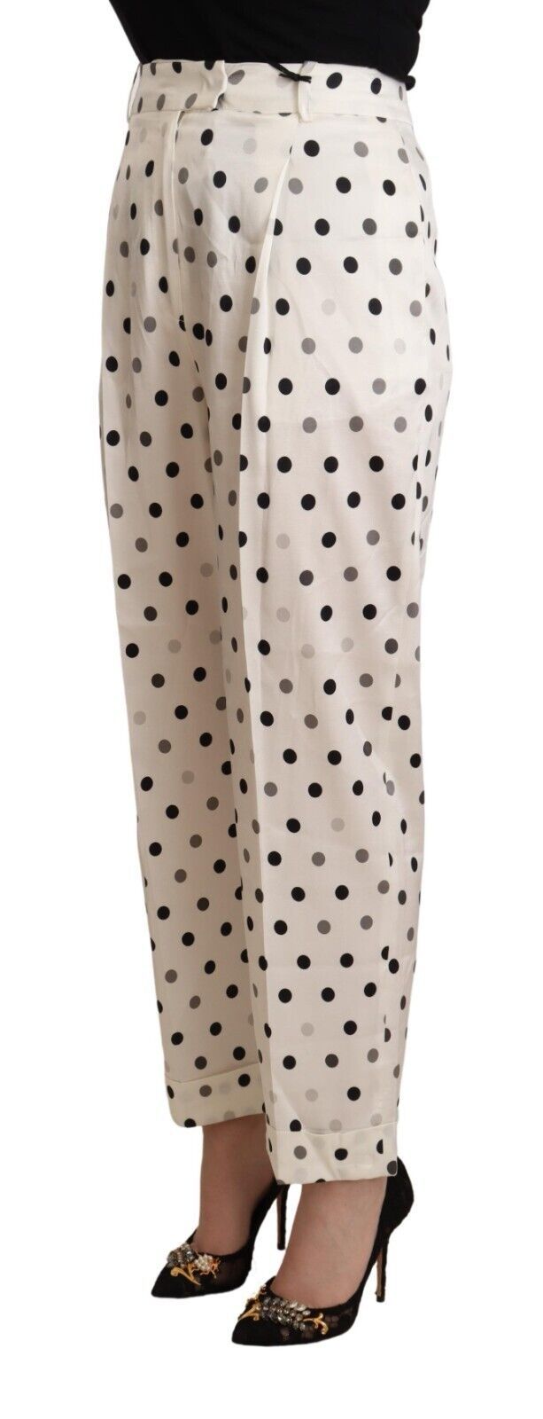 Chic High Waist Polka Dotted Tapered Pants Ermanno Scervino