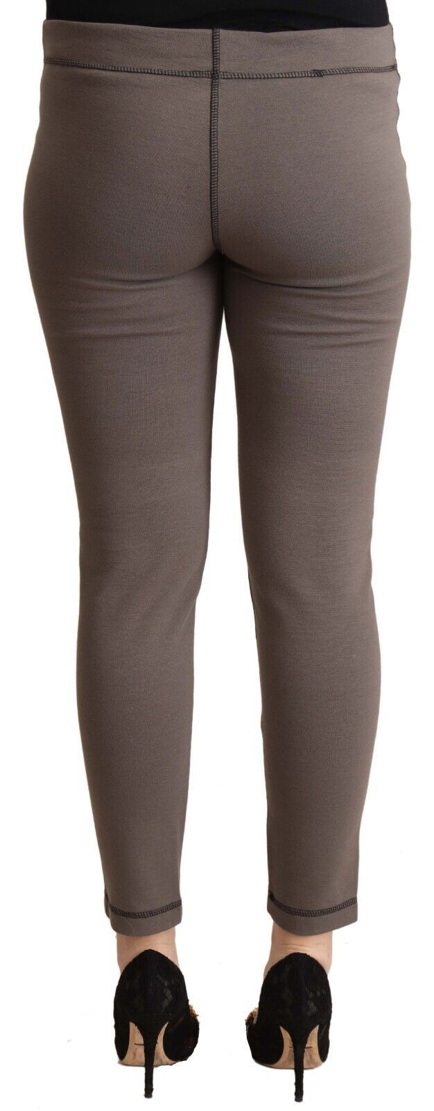 Chic Gray Mid Waist Skinny Pants for Sophisticated Style John Galliano