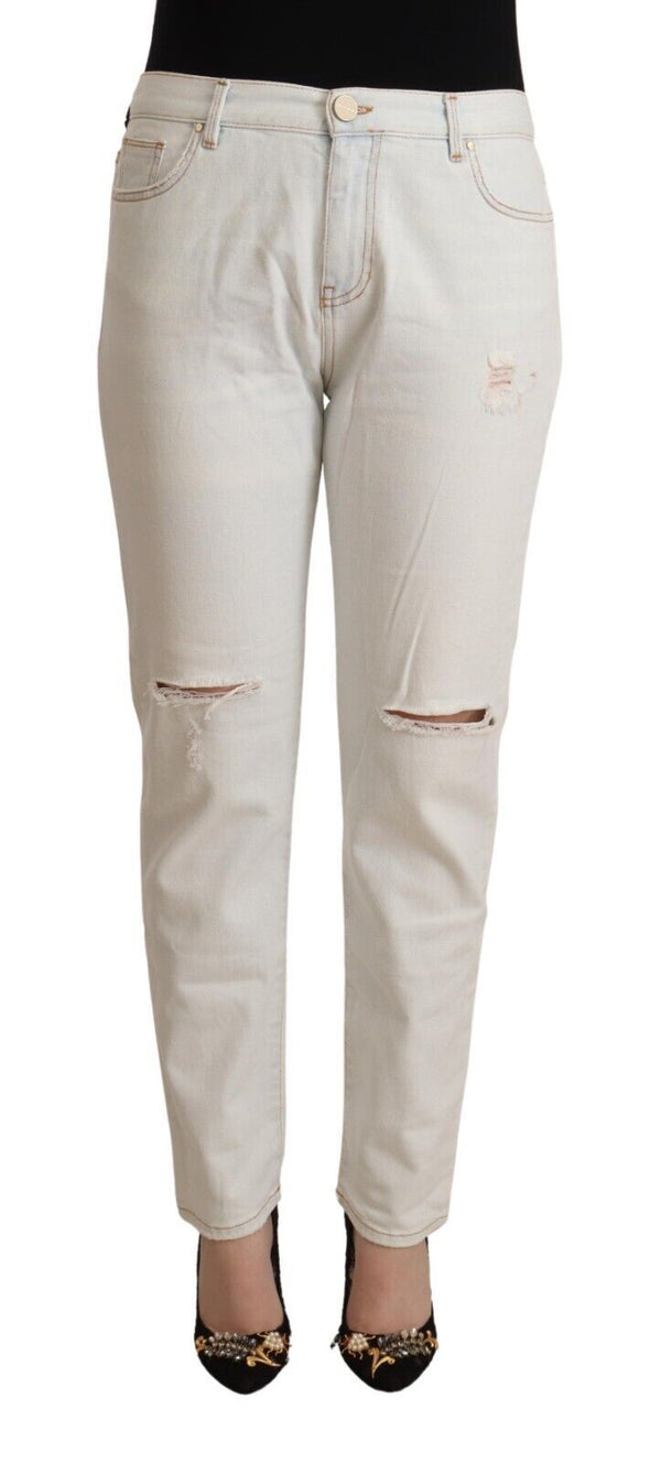 White Mid Waist Skinny Denim Jeans PINKO