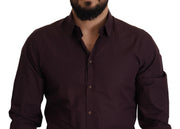 Regal Purple Slim Fit Dress Shirt Dolce & Gabbana