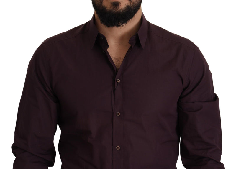 Regal Purple Slim Fit Dress Shirt Dolce & Gabbana