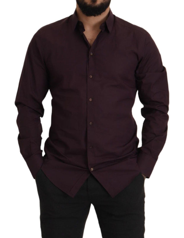 Regal Purple Slim Fit Dress Shirt Dolce & Gabbana